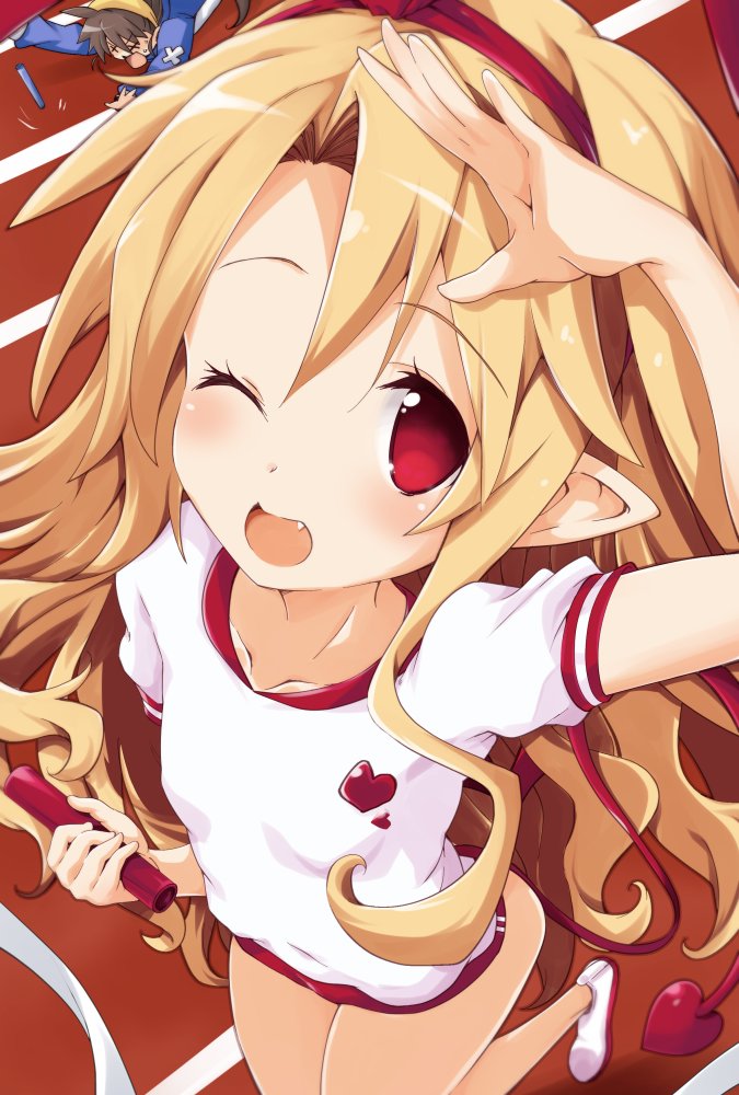 flonne and kazamatsuri fuuka (disgaea and 2 more) drawn by iwashi_dorobou_-r-