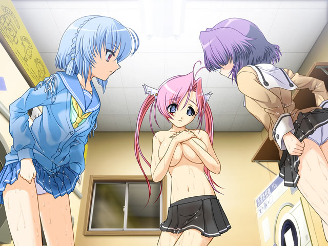 yoake eimu, yakushiji hime, and natsuhara orie (ayakashi) drawn by toma_(asagayatei)