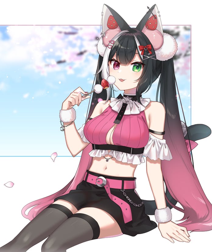qiu yue (indie virtual youtuber) drawn by takeko_spla