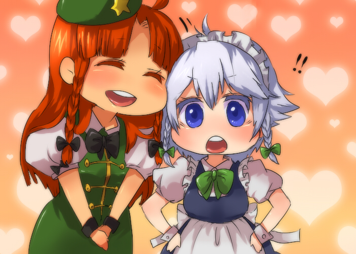 izayoi sakuya and hong meiling (touhou) drawn by lgw7