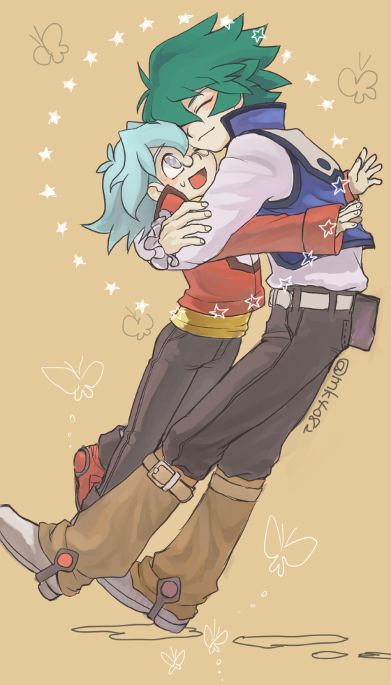 johan andersen and marufuji sho (yu-gi-oh! and 1 more) drawn by moiko