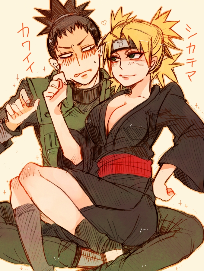 temari and nara shikamaru (naruto and 1 more) drawn by tenmitsu