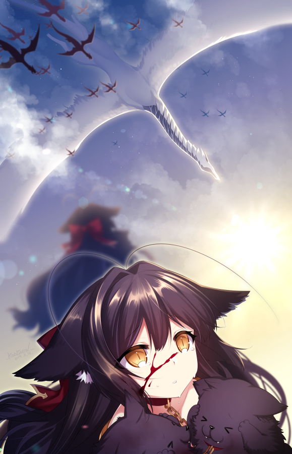 falia the queen of the mountains and kshelle schwarz (pixiv fantasia and 1 more) drawn by konshin