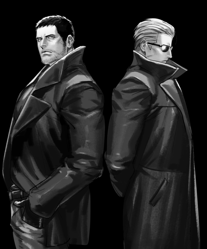 chris redfield and albert wesker (resident evil) drawn by tatsumi_(psmhbpiuczn)