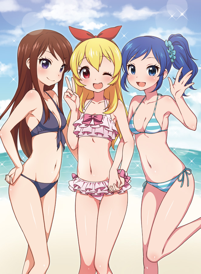 hoshimiya ichigo, kiriya aoi, and shibuki ran (aikatsu!) drawn by kanya_pyi