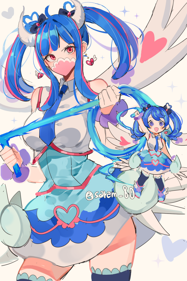 ulti, zaizen aoi, and blue angel (one piece and 2 more) drawn by joman