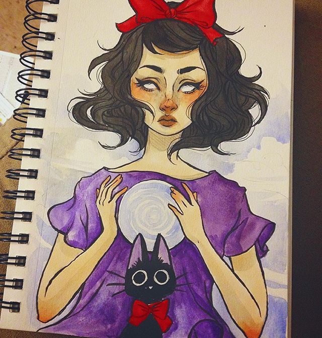 kiki and jiji (majo no takkyuubin) drawn by jacquelin_de_leon