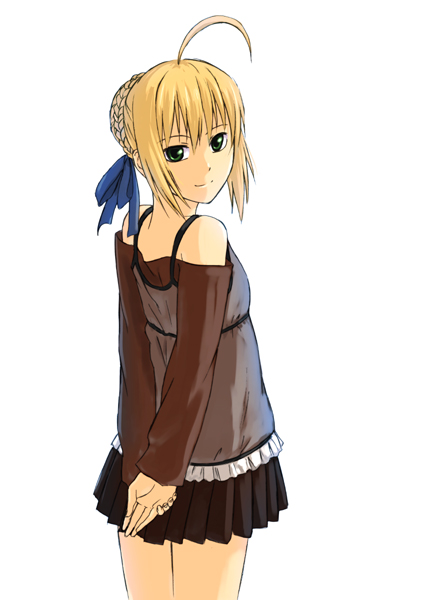 artoria pendragon and saber (fate and 1 more) drawn by ganzyu_i