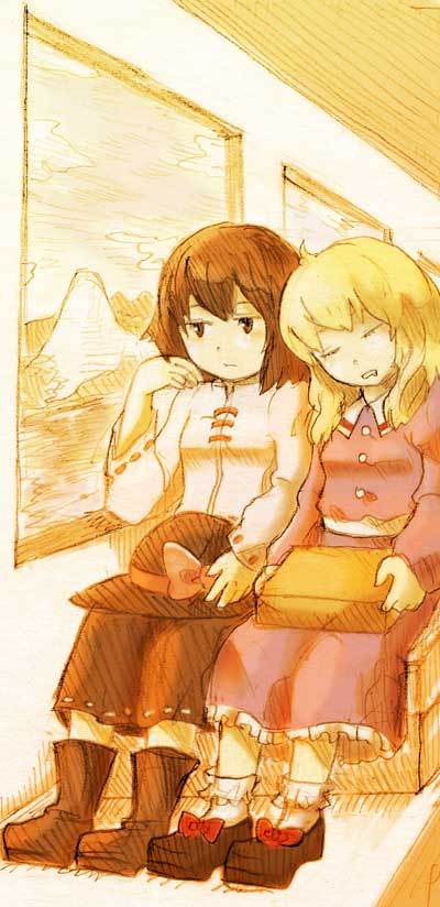 usami renko and maribel hearn (touhou and 1 more) drawn by ma-hain-scarlet