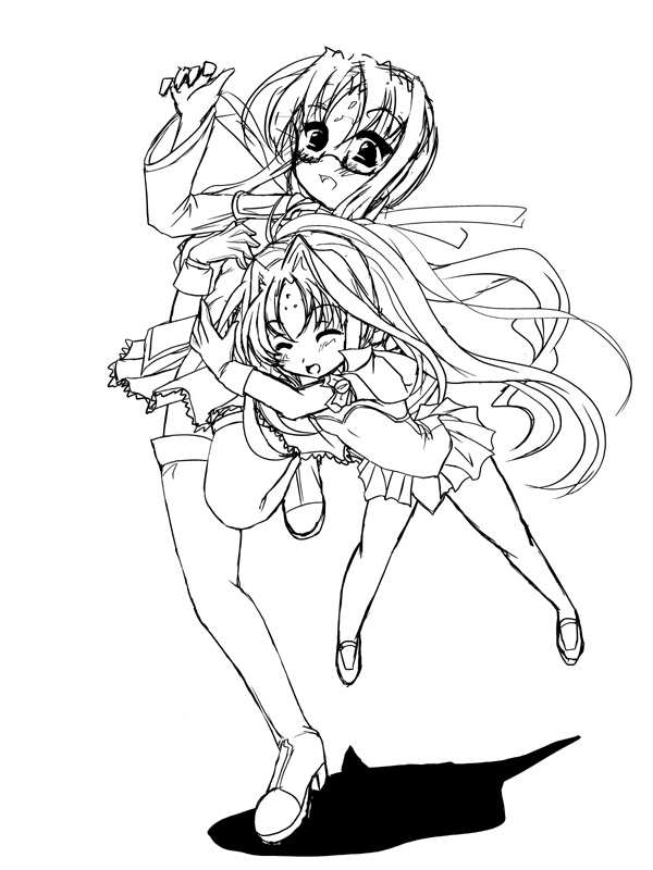 lindy harlaown and leti lowran (lyrical nanoha and 2 more) drawn by frapowa