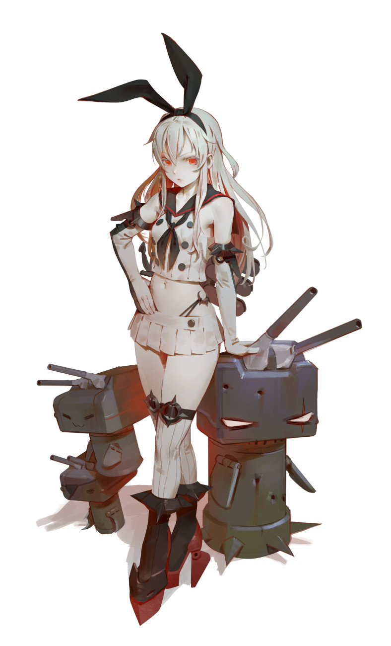 shimakaze and rensouhou-chan (kantai collection) drawn by timbougami