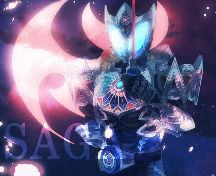 kamen rider saga (kamen rider and 1 more) drawn by dice_(pixiv968663)
