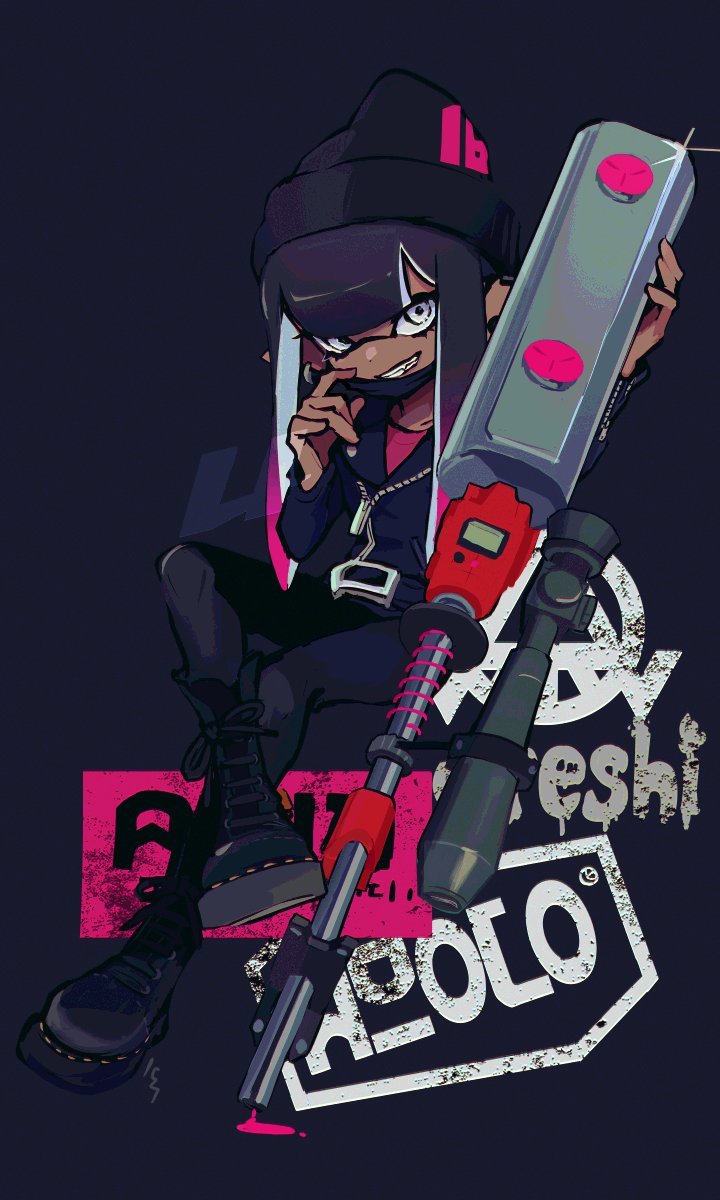 inkling player character and inkling girl (splatoon) drawn by imaikuy0