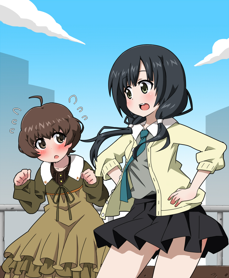 yasuhara ema and kunogi ai (shirobako) drawn by yaya_(20090410)