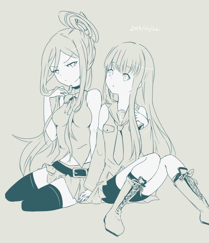 takao and iona (aoki hagane no arpeggio) drawn by hasu_chiga