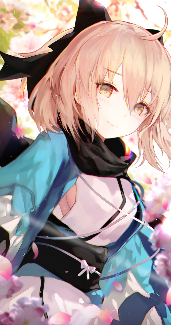 okita souji (fate and 2 more) drawn by jname