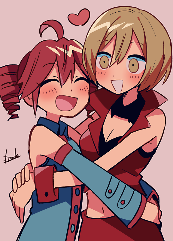kasane teto and meiko (vocaloid and 1 more) drawn by yuusuke-kun