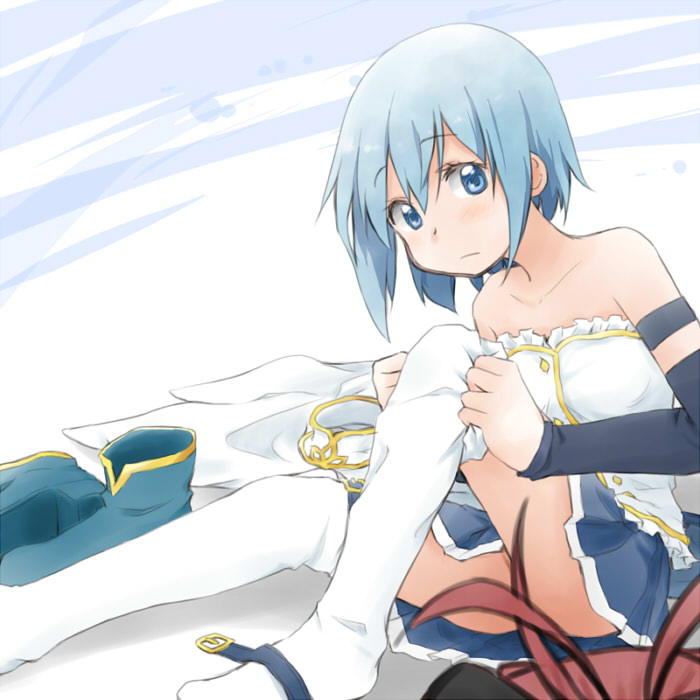 miki sayaka and sakura kyoko (mahou shoujo madoka magica) drawn by kagiana