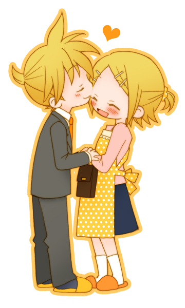 kagamine rin and kagamine len (vocaloid) drawn by hiyo_(hiyococco)