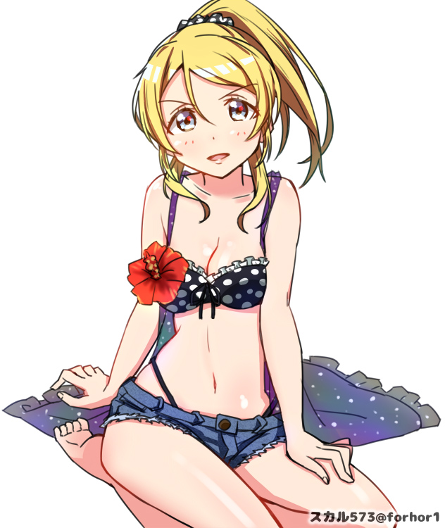 ayase eli (love live! and 2 more) drawn by skull573