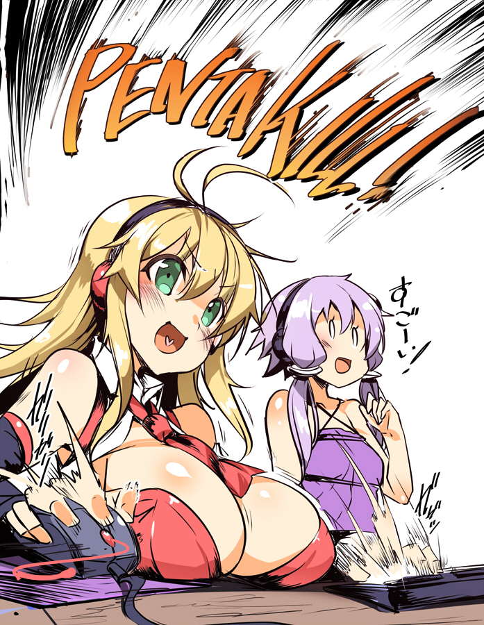 yuzuki yukari and tsurumaki maki (vocaloid and 1 more) drawn by ajishio