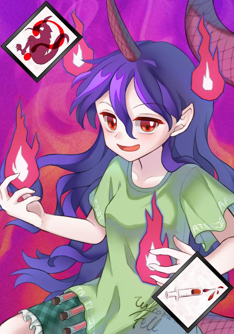 tenkajin chiyari (touhou and 1 more) drawn by mirei_(miirei)