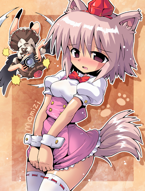 shameimaru aya and inubashiri momiji (touhou) drawn by kurogarasu