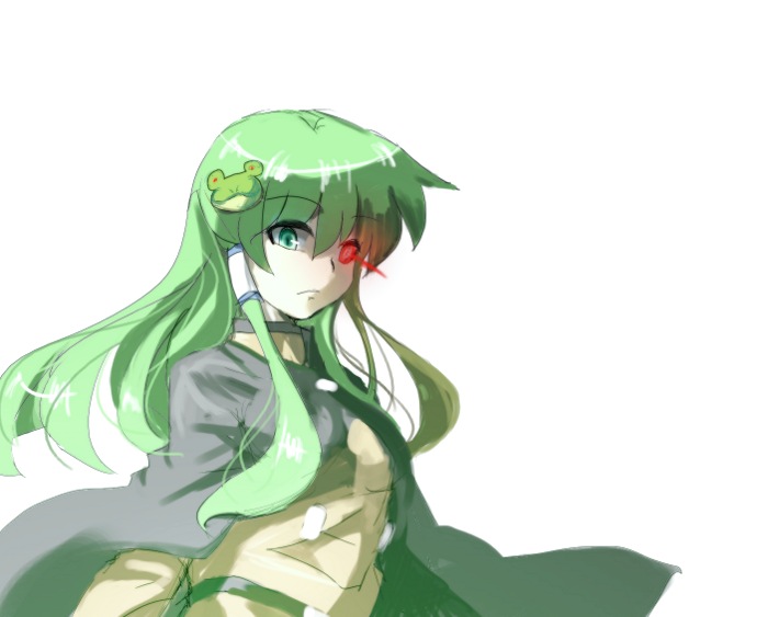kochiya sanae and murakumo (touhou and 2 more) drawn by kiryuuinn115