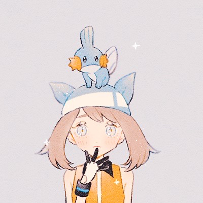 may and mudkip (pokemon and 2 more) drawn by ryokuno_green