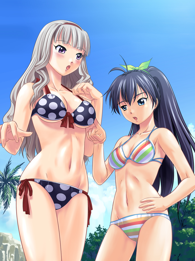 shijou takane and ganaha hibiki (idolmaster) drawn by jiyuuyuu