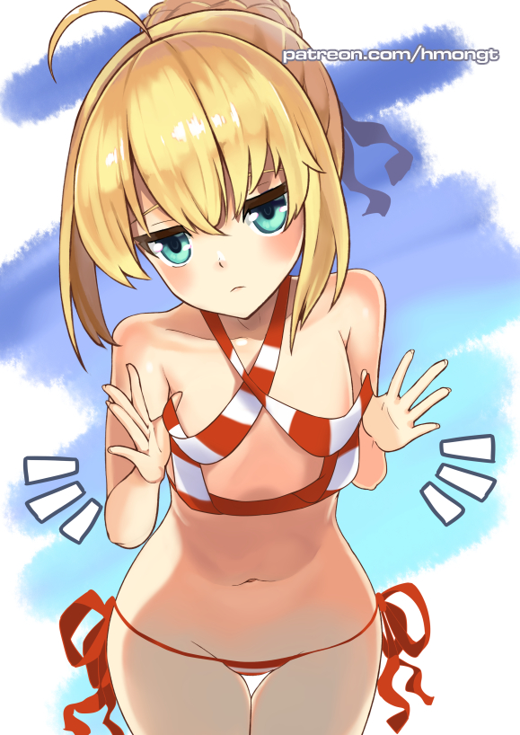 artoria pendragon, saber, and nero claudius (fate and 1 more) drawn by hm_(hmongt)