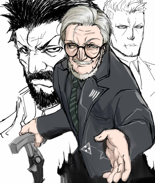 berezovich kryuger, yegor, and havier witkin (girls' frontline) drawn by keshin