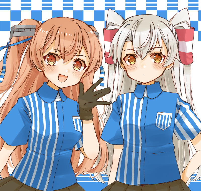 amatsukaze and johnston (kantai collection and 1 more) drawn by cocoperino
