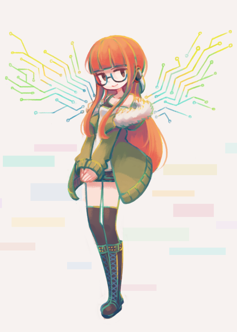 sakura futaba (persona and 1 more) drawn by makaroll