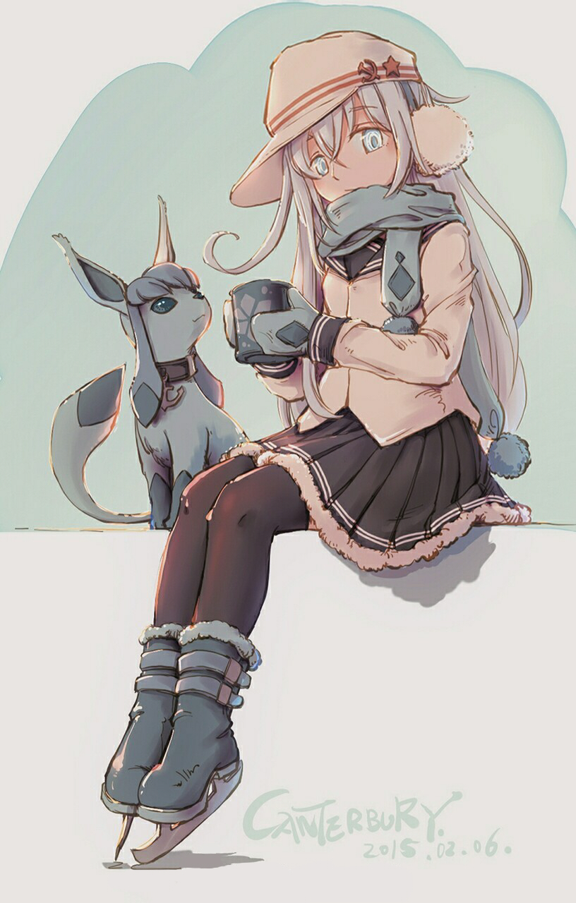 hibiki, verniy, and glaceon (kantai collection and 1 more) drawn by canterbury_(6739793)