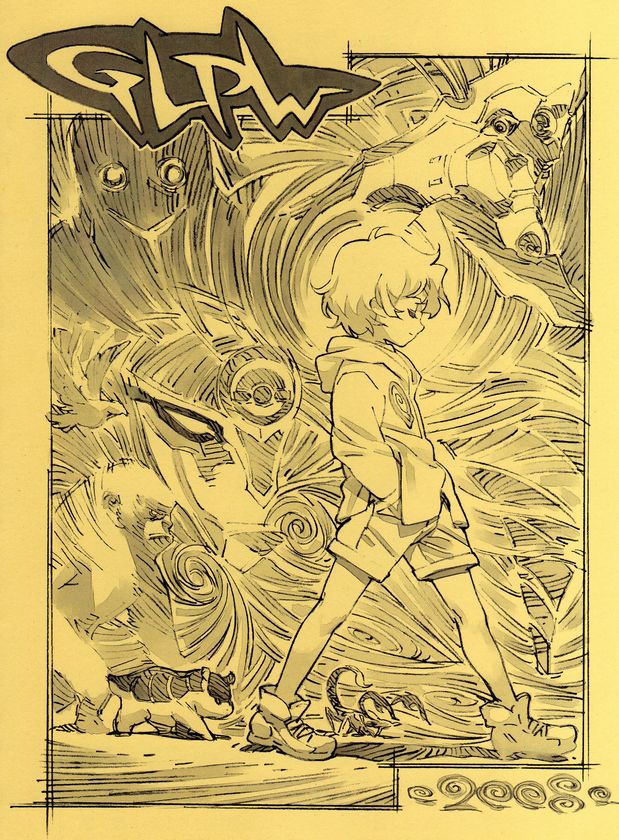 adiane, lordgenome, antispiral, guame, thymilph, and 1 more (tengen toppa gurren lagann and 1 more) drawn by yoshinari_you