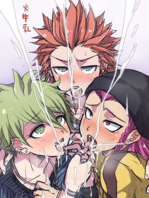 amami rantaro, soda kazuichi, and kuwata leon (danganronpa and 3 more) drawn by shia_(lv43)