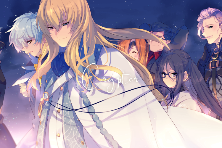 yu mei-ren, kadoc zemlupus, kirschtaria wodime, daybit sem void, ophelia phamrsolone, and 3 more (fate and 1 more) drawn by echo_(circa)