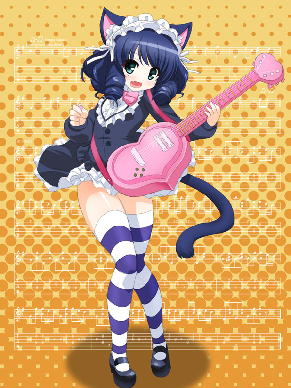 cyan and strawberry heart (show by rock!!) drawn by motonaga_hiroya