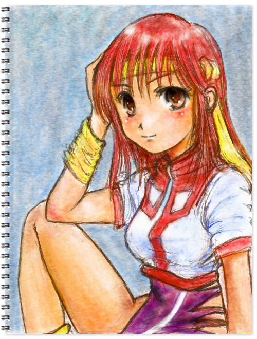 takaya noriko (top wo nerae!) drawn by taka_civic