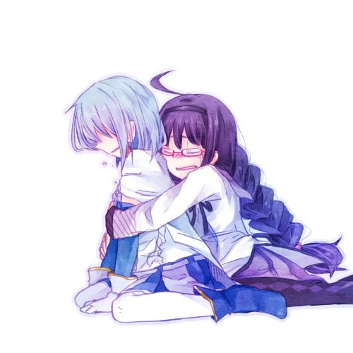 akemi homura and miki sayaka (mahou shoujo madoka magica) drawn by mizuki_(flowerlanguage)