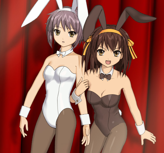 suzumiya haruhi and nagato yuki (suzumiya haruhi no yuuutsu) drawn by hokusen