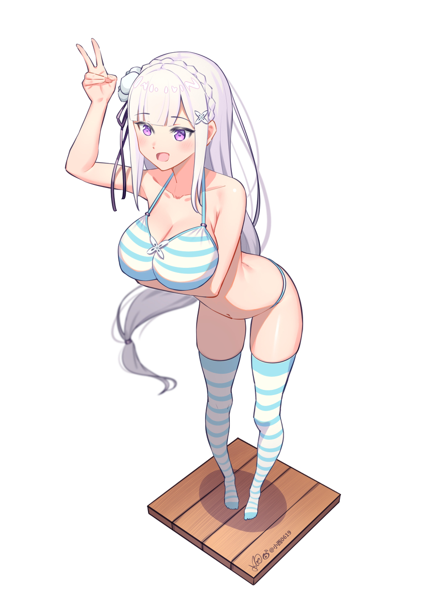 emilia (re:zero kara hajimeru isekai seikatsu) drawn by xiaoxi0619