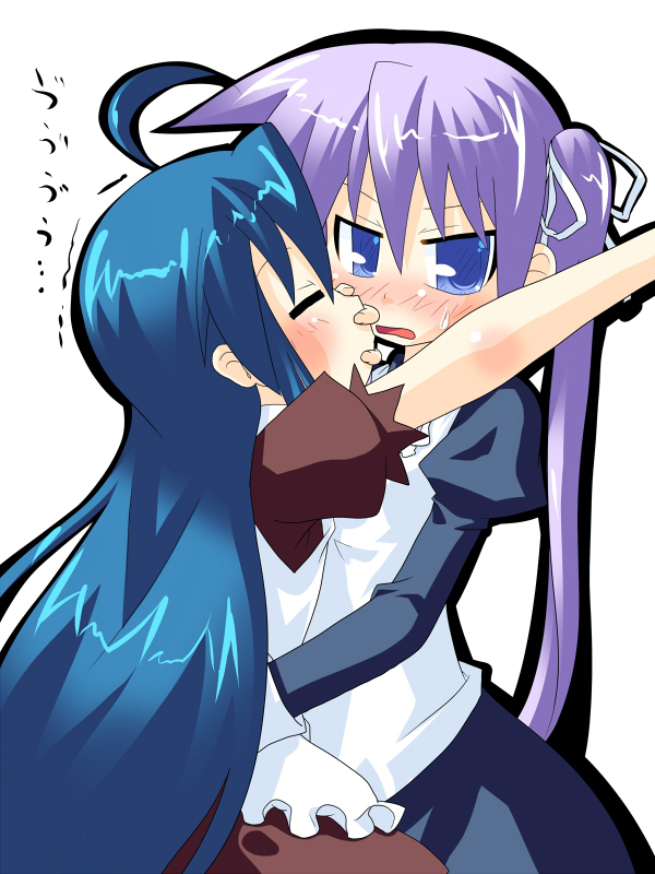 hiiragi kagami and izumi konata (lucky star) drawn by hujikok