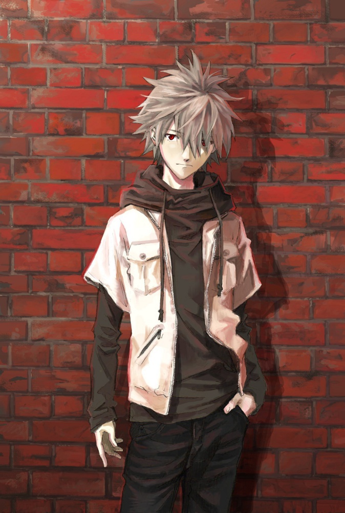 nagisa kaworu (neon genesis evangelion) drawn by mc_(k0111s)