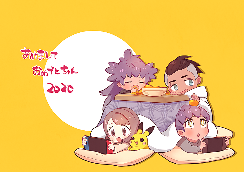 pikachu, gloria, leon, raihan, and hop (pokemon and 1 more) drawn by rone