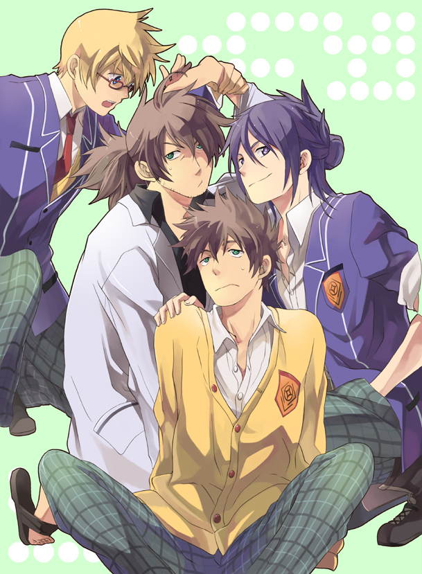 yuri lowell, flynn scifo, raven, and damuron atomaisu (tales of and 1 more) drawn by ayumiso