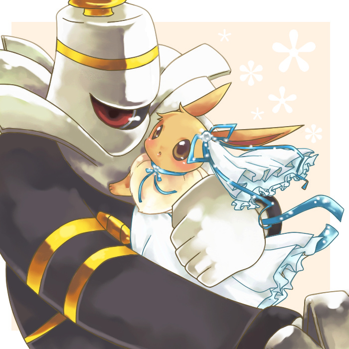 eevee and dusknoir (pokemon) drawn by nakenashi and totori