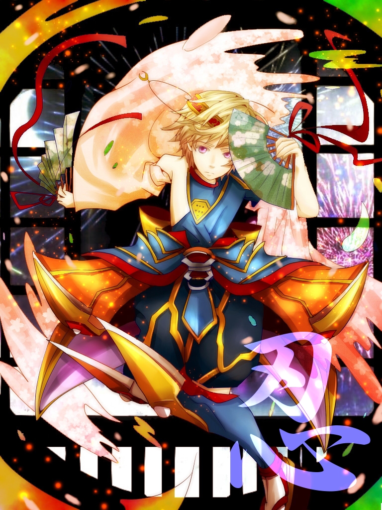 ivan karelin and origami cyclone (tiger & bunny) drawn by floorin