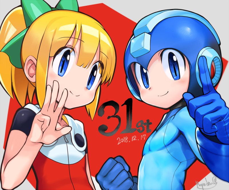 roll and mega man (mega man and 1 more) drawn by ryuda